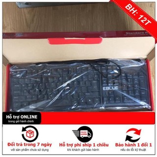 [BH12TH] Bàn Phím Văn Phòng Eblue 045BK USB  Chính Hãng