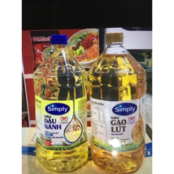 dầu ăn simply 2l đậu nành /dầu gạo lứt