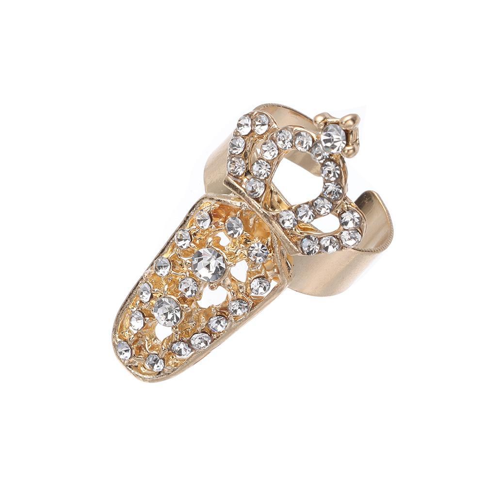 Nhẫn Móng Tay Hình Vương Miện Hoa Sang Trọng