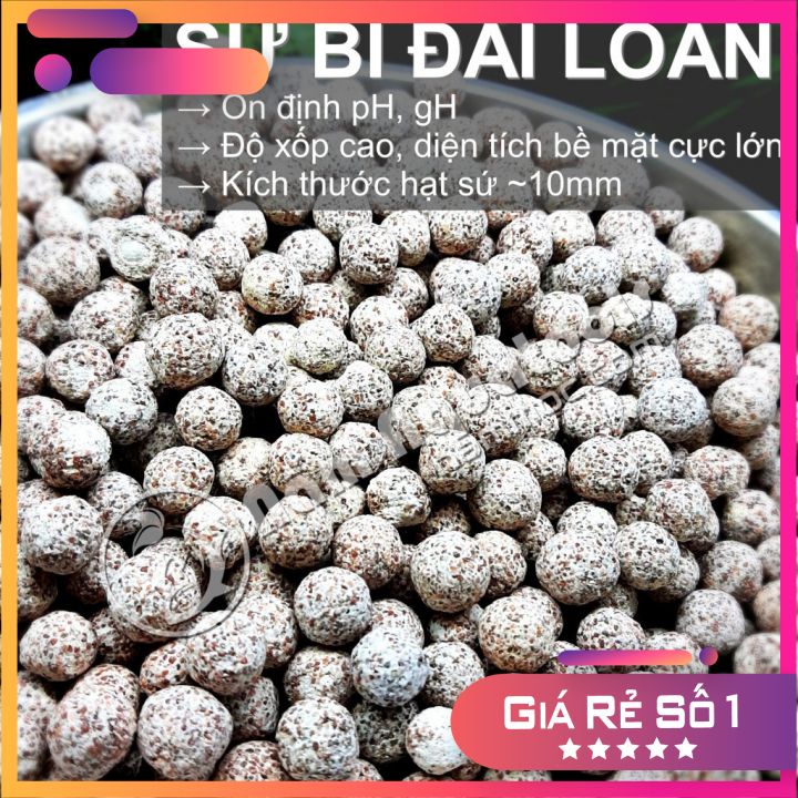 Vật liệu lọc nước sứ bi cho bể cá cảnh, thủy sinh - Sứ vi sinh lọc nước