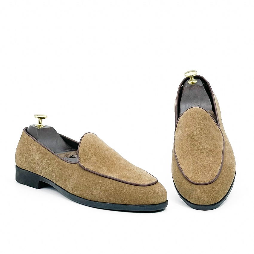 Giày lười nam cao cấp ERMAND da thật bảo hành 1 năm với thiết kế da lộn hiện đại - Mã T50