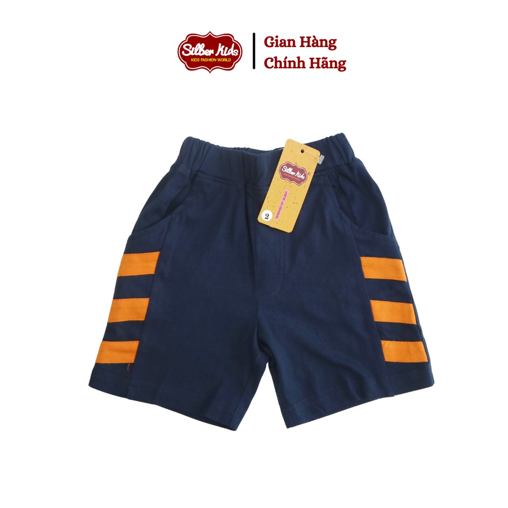 Quần Lửng Thun Bé Trai 10-23kg Phối 3 Sọc SILBER KIDS