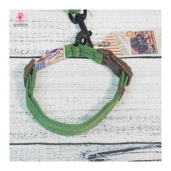 [Mã SKAMLTSM9 giảm 10% đơn 99K] Bộ dây dẫn vòng cổ chó mèo siêu chắc TOUCHDOG - Màu Lục Lam - Dog Paradise