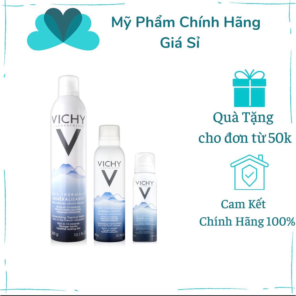 Xịt Khoáng Vichy Làm Dịu, Củng Cố & Cấp Ẩm Cho Da Mineralizing Thermal Water 50ml/ 150ml/ 300g