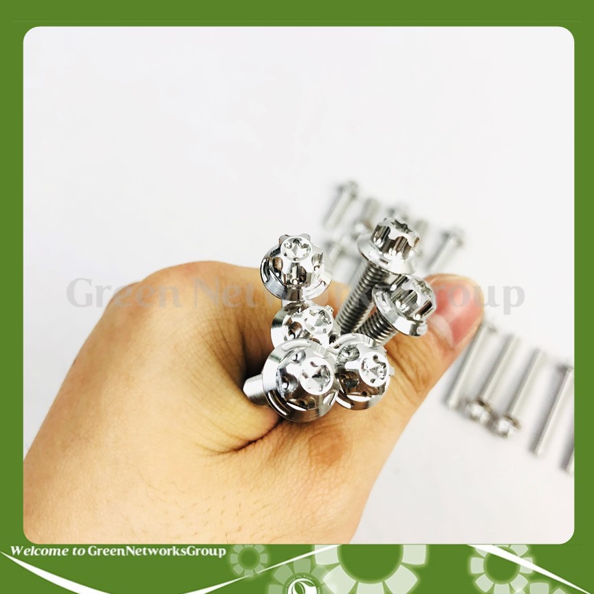 Bộ Ốc Lốc Máy Salaya Inox 304 Dành Cho Nhiều Dòng Xe Máy , Ốc Salaya CNC gắn xe Honda Yamaha Suzuki Greennetwork