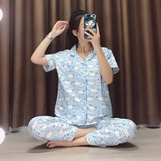 Pijama kate thái cộc dài