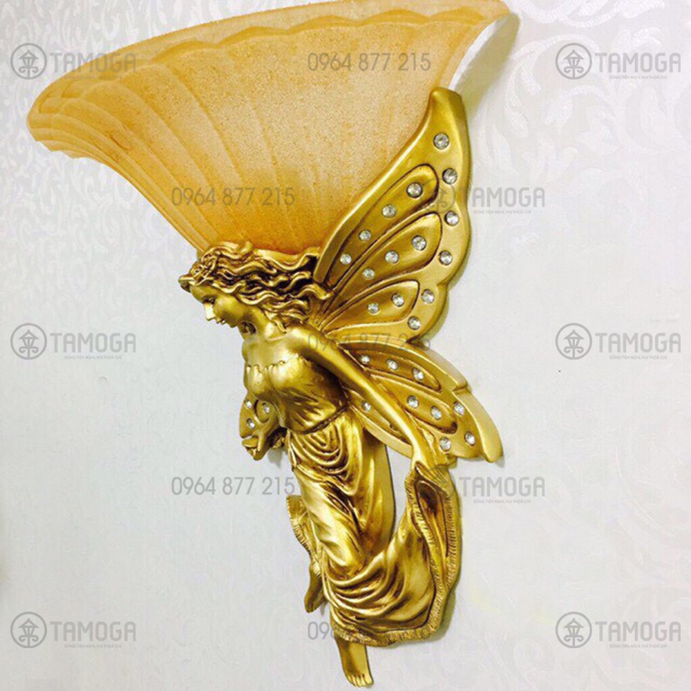 Đèn tường trang trí, đèn trang trí phòng khách DGT 6204+ Tặng kèm bóng led AS Vàng