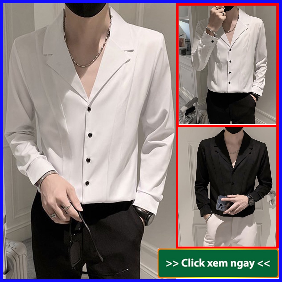 Áo sơ Mi, Áo sơ Mi Nam dài tay, cổ vest, chất liệu Cotton cao cấp, mát mẻ, thấm mồ hôi, không nhăn, không nhàu,mã N34
