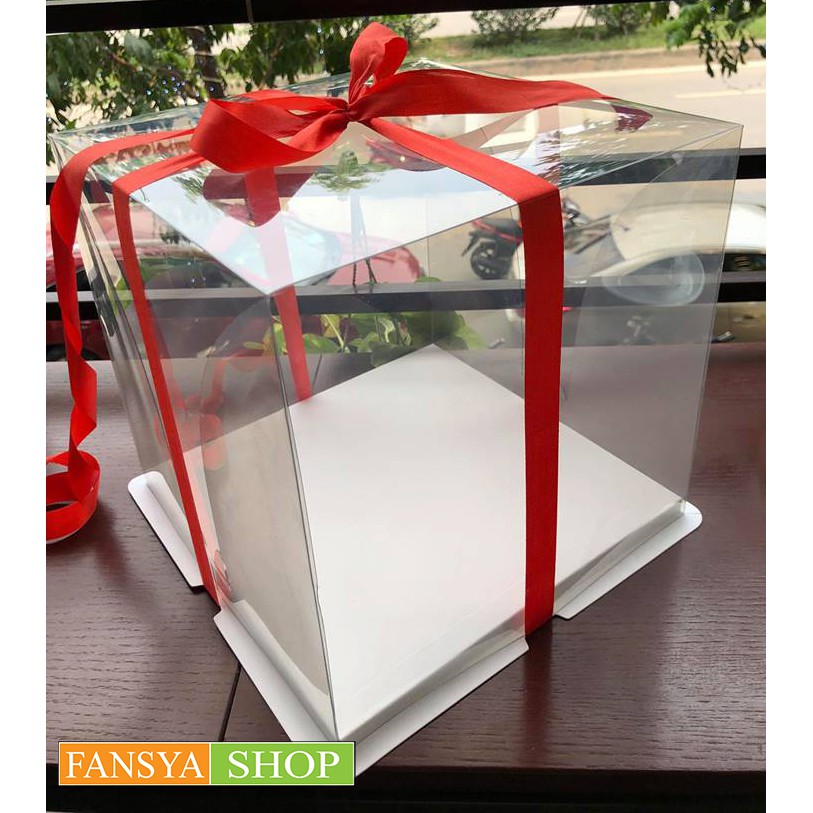 {COMBO20 } Hộp bánh kem, bánh sinh nhật nhựa trong suốt size 22 cao 17 | BigBuy360 - bigbuy360.vn