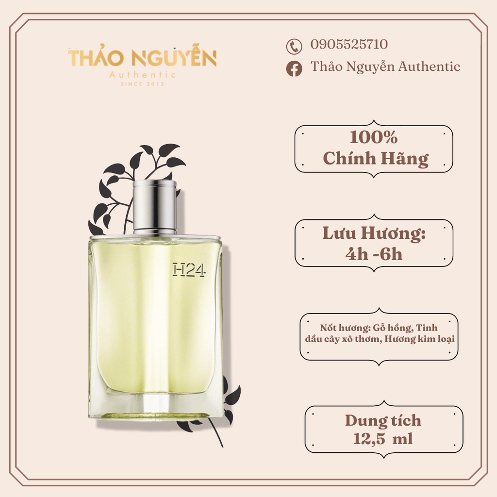Nước hoa mini nam Hermès H24 12,5ml - Hàng chính hãng
