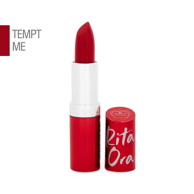 Son lỳ có dưỡng Rimmel Lasting Finish By Rita Ora Lipstick 001 Tempt Me 4g.Hàng xách tay Úc