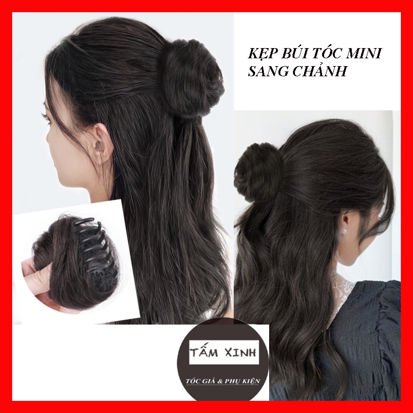 Búi tóc giả mini dạng kẹp tiểu thư sang chảnh tạo kiểu đẹp