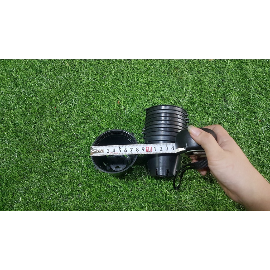 Combo 10 chậu đen trồng lan phi 8cm