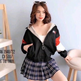 (Giá Rẻ) ÁO KHOÁC DÙ Tay Phối (M1220 - Hai Lớp)