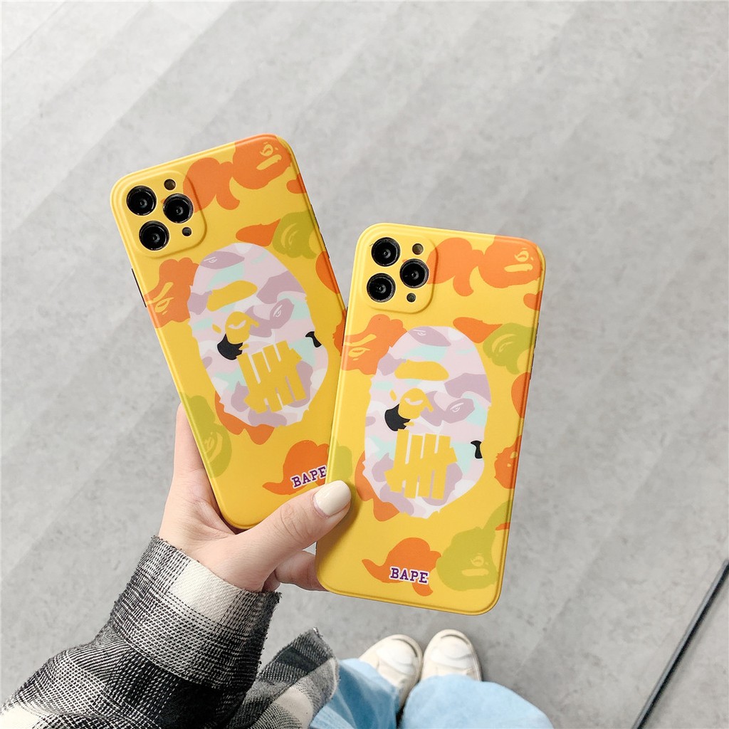 Ốp điện thoại nhựa mềm họa tiết camo BAPE cho iPhone12 mini 11 PRO MAX 6/6s 7/8plus SE2 X/XS XR XSMAX #HG3380