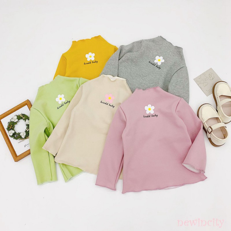 Áo Thun Tay Dài In Hình Hoạt Hình Dễ Thương Cho Bé Gái