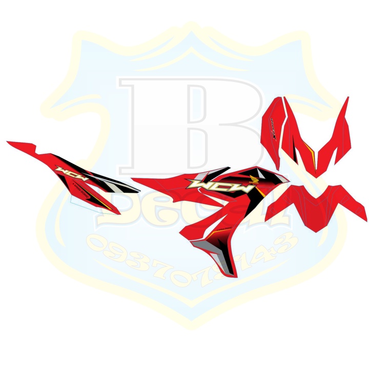 ( Quí khách vui lòng mang ra tiệm cho thợ dán ) Tem winner X WCW mẫu zin đỏ