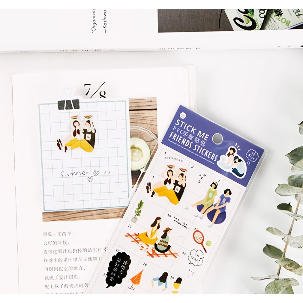 Sticker nhãn dán MINI LIFE SERIES nông trại Mây chất PVC dán trang trí laptop, điện thoại, sổ, album, nhật ký, take note