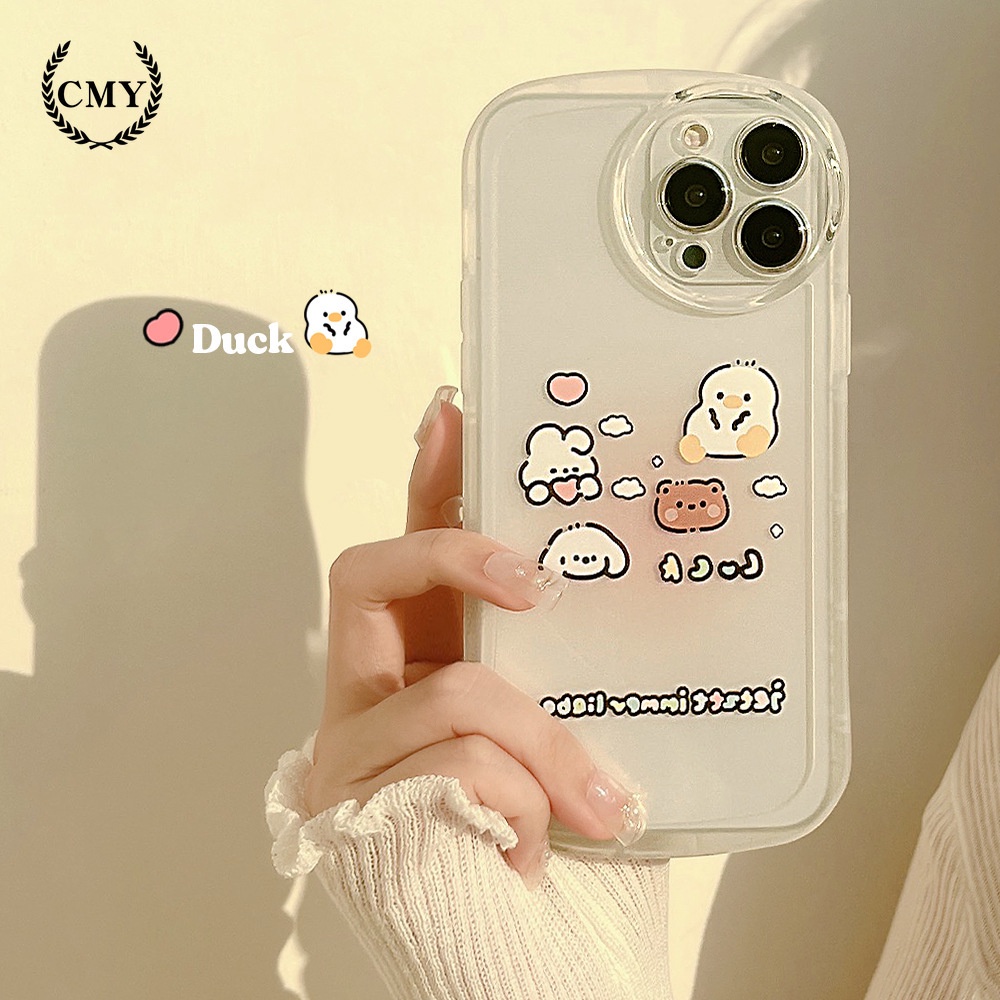 Ốp Điện Thoại tpu silicone Mềm Hình Vịt Cho iphone 11 12 13 pro max mini XR XS 7 8 plus