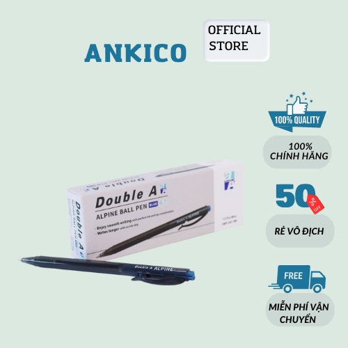 Bút bi Alpine Double A bút bi ngòi 0.7mm nét đậm 2 màu xanh, đen giá rẻ ANKICO