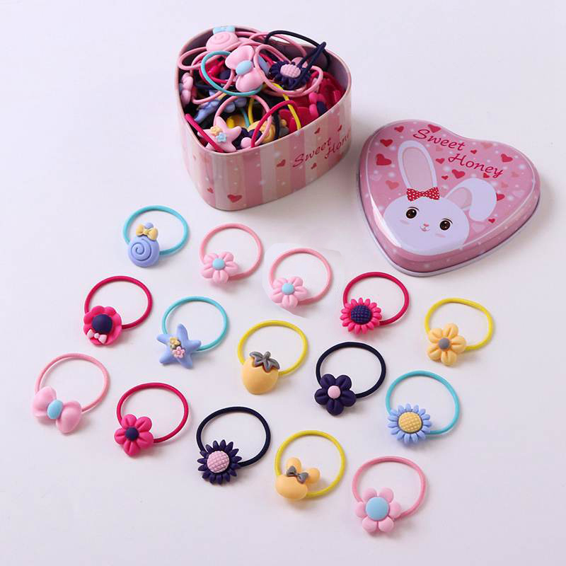 Bộ 20 sợi dây thun cột tóc xinh xắn cho bé gái