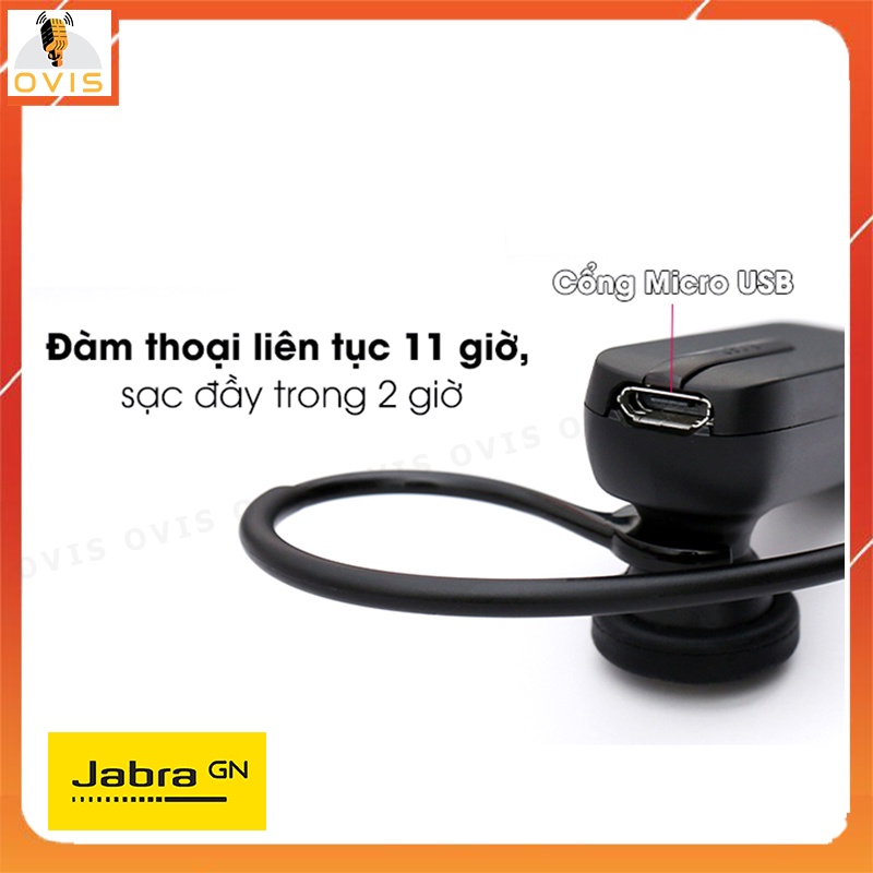 Jabra Talk 5 - Tai Nghe Đàm Thoại Bluetooth, Tích Hợp Khử Ồn, Thời Gian Sử Dụng 11 Giờ