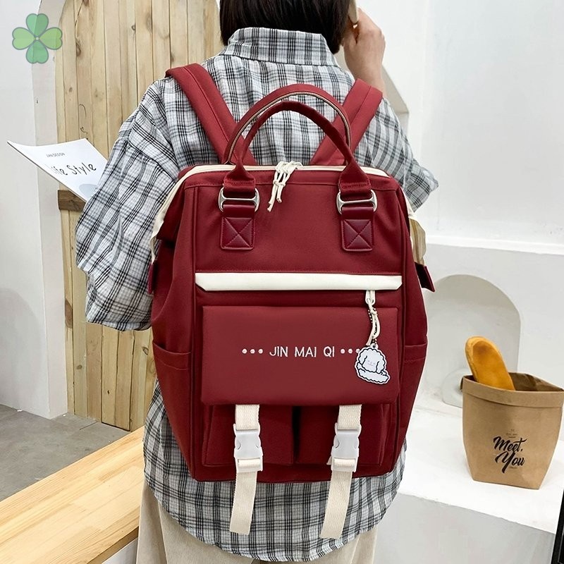 Set 4 Ba Lô Túi Ví Canvas Dễ Thương Cho Nữ
