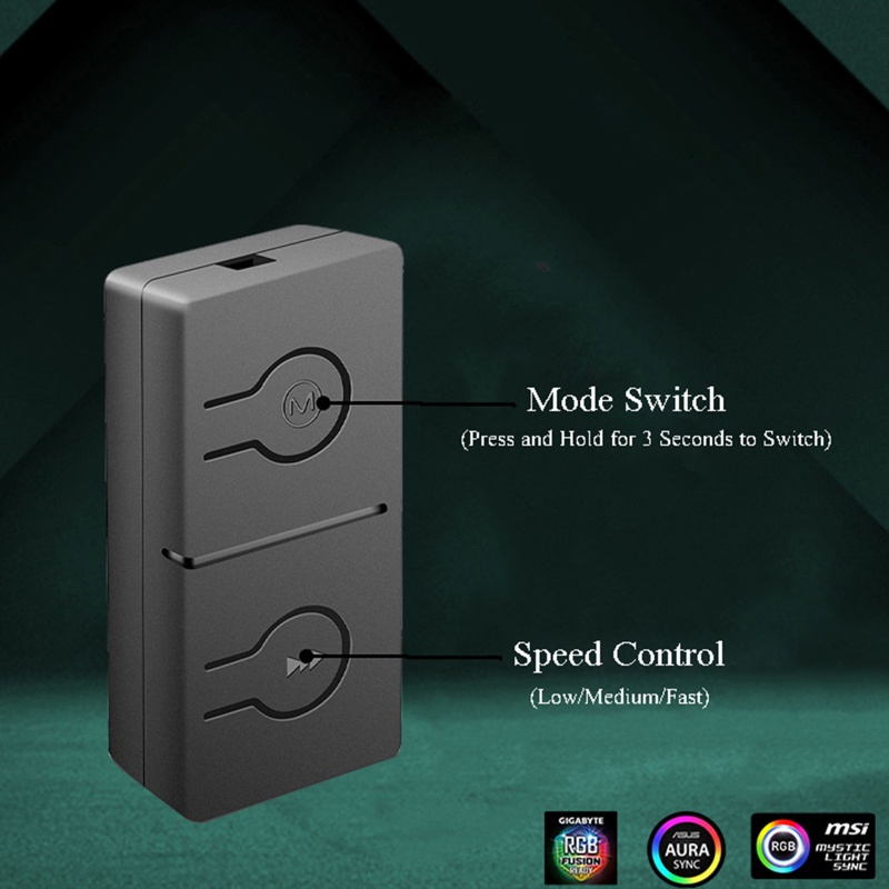 Bộ Chuyển Đổi Quạt RGB 5V Sang 12V 4pin Điều Khiển Bằng Tay