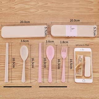 Combo bộ đũa thìa dĩa lúa mạch tiện lợi an toàn khi sử dụng - br00327