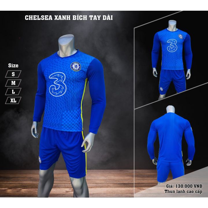 Áo Đấu Chelsea 2021-22 Màu Xanh Bích Tay Dài