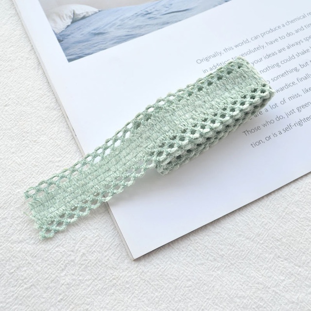 Dây Ruy Băng Vải Ren Polyester 25MM Dài 1 Yard Dùng Làm Kẹp Tóc Trang Sức DIY