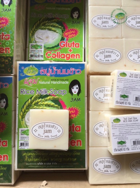 [Mã LAOR21N06 hoàn 8% xu đơn 250K][Chuẩn Loại 1] Xà Phòng Cám Gạo Trắng Da Thái Lan Jam Rice Milk Soap