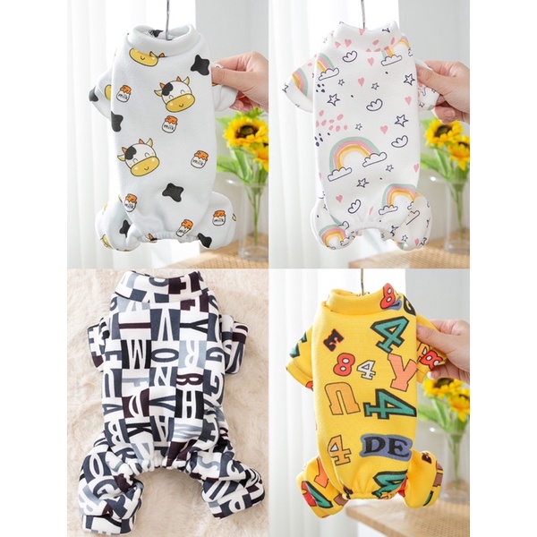 Bộ body bốn chân lót bông cao cấp cực ấm cho thú cưng 🐶🐱
