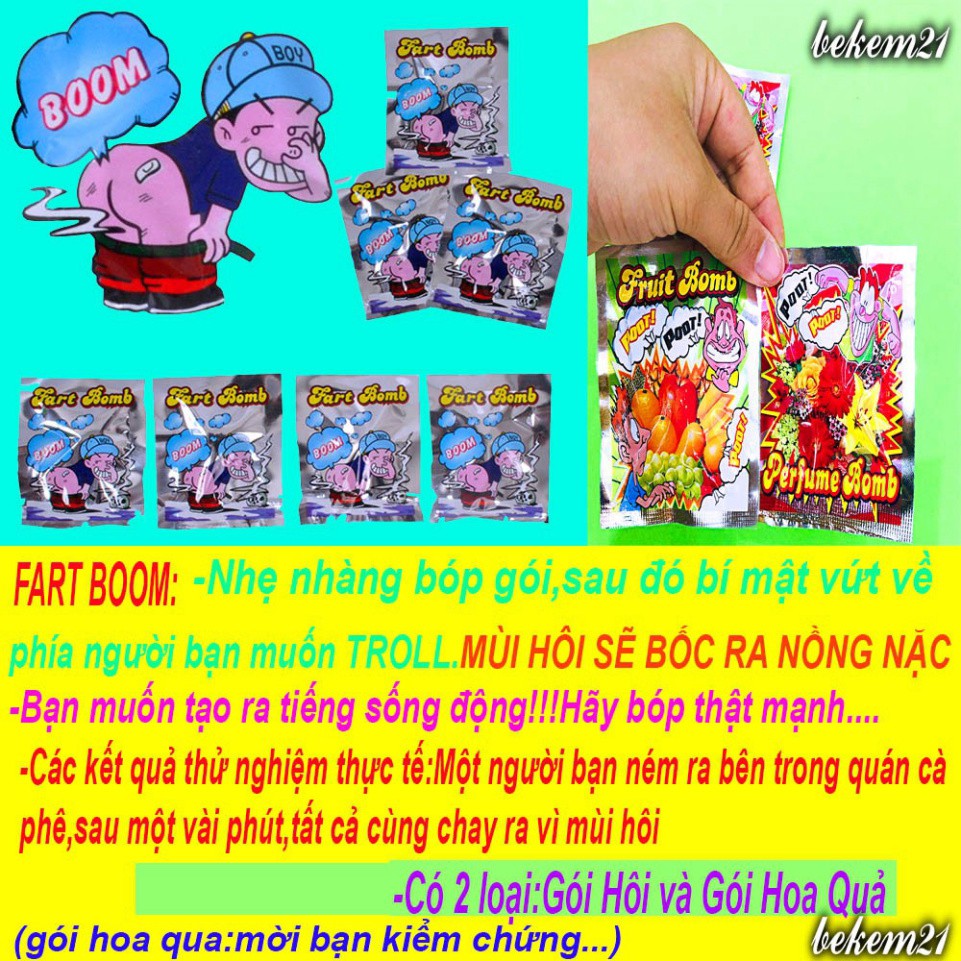 FART BOOM GÓI THỐI ĐỒ TROLL BẠN BÈ GÓI BOOM THỐI