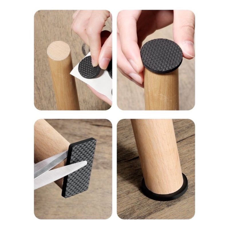 Mút xốp dán chân ghế chống trượt, chống trầy xước nền, nhiều kích cỡ