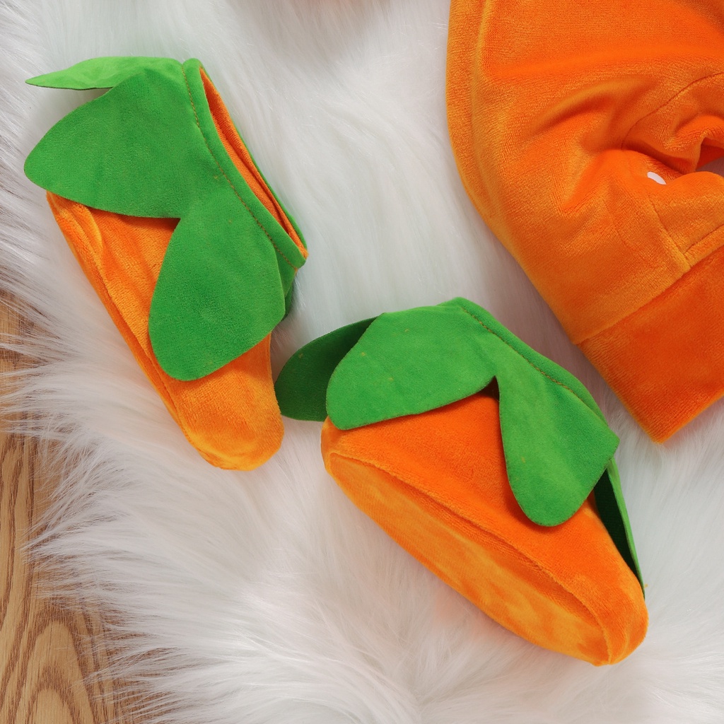 Bộ áo liền quần + mũ + vớ họa tiết bí ngô hóa trang Halloween cho bé sơ sinh