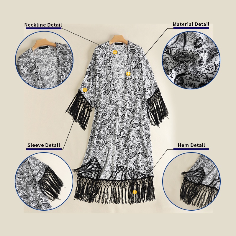 Zanzea Áo Khoác cardigan Nữ Tay Lửng Họa Tiết Hoa Phong Cách Retro