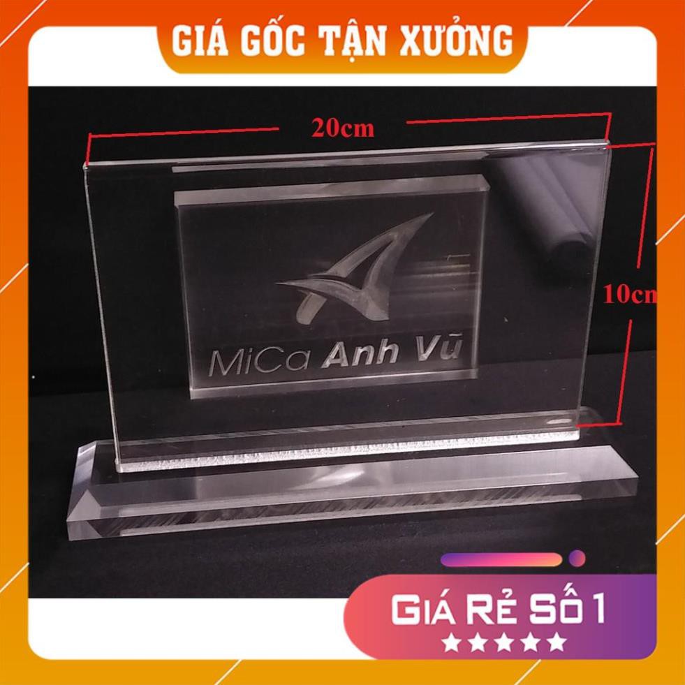 [Giá Gốc Tận Xưởng] Kệ chức danh biển tên mica để bàn 20x10cm