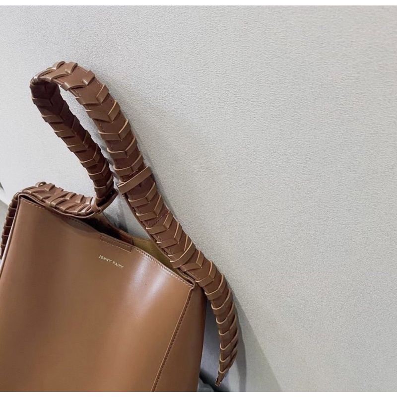 Túi tote màu nâu trendy chất da PU JENNY FAIRY BAG