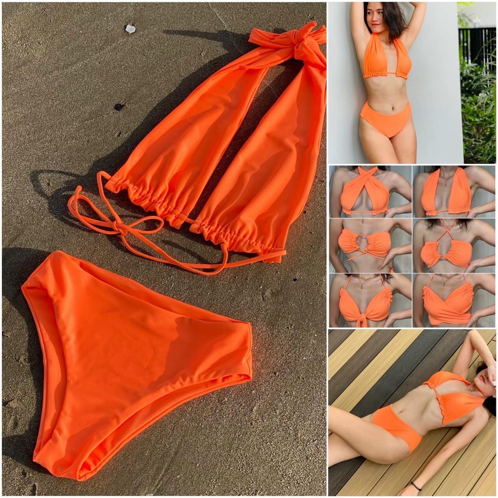 BIKINI 2 MẢNH MÀU CAM CAROT BIKINISTORE