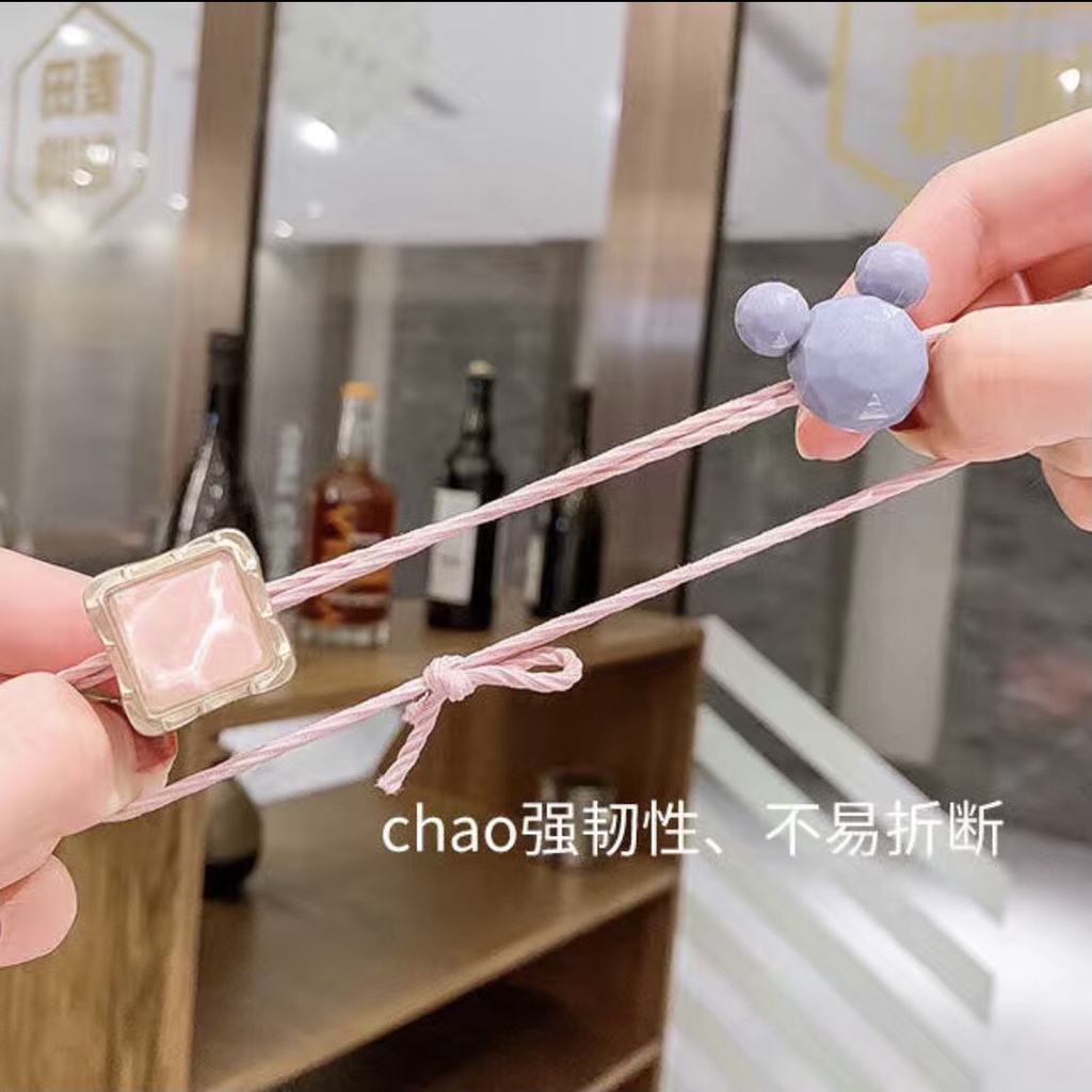 [Hàng mới về] Dây buộc tóc đính đá Hoạt hình chuột Mickey nhiều màu sắc