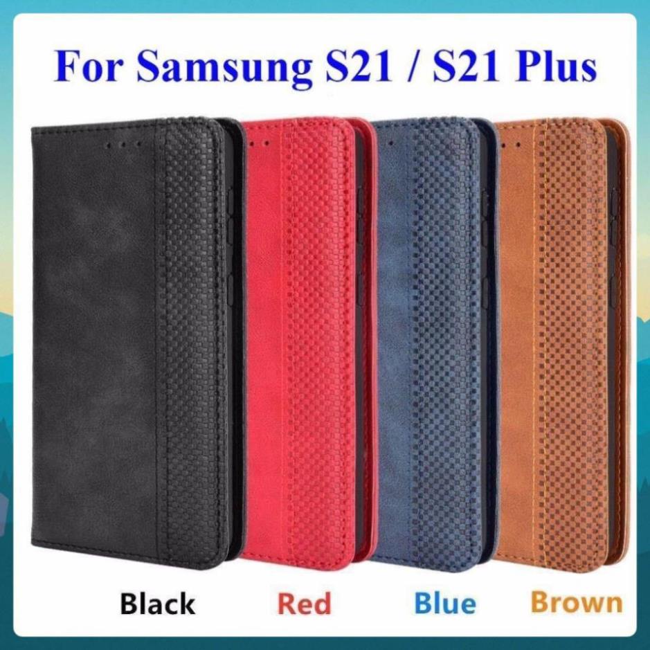 [FreeShip] Bao da dạng ví Samsung Galaxy S21, S21 Plus (cam kết xịn) hit nam châm, ngăn đựng thẻ ATM