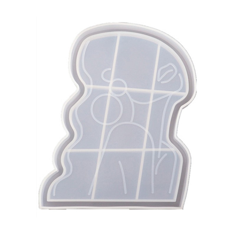 Khuôn silicon đúc epoxy resin làm khay đựng đồ DIY hình cơ thể phụ nữ kiểu trừu tượng