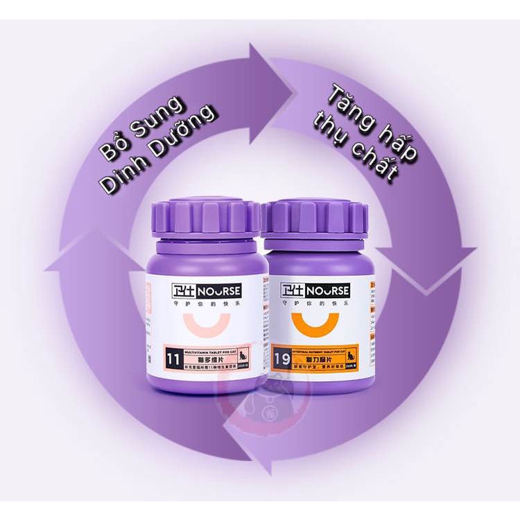 NOURSE 11- vitamin bổ sung tăng cường sức khỏe và kích thích ăn ngon cho mèo
