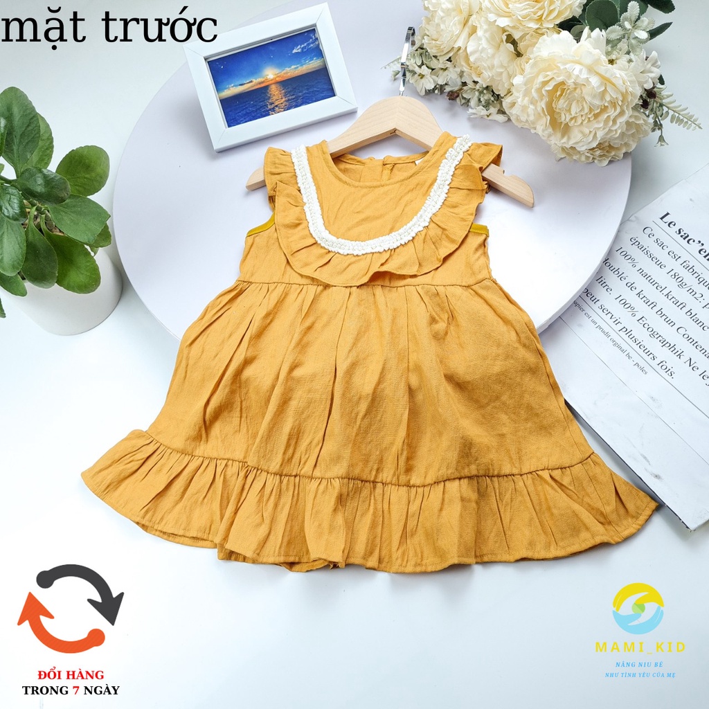 váy xinh cho bé gái 1-5 tuổi, vải linen siêu đẹp, Hàng Quảng Châu cao cấp,Mamikid