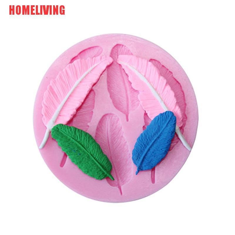 Khuôn Silicone Tạo Hình Lông Vũ 3D Làm Bánh DIY
