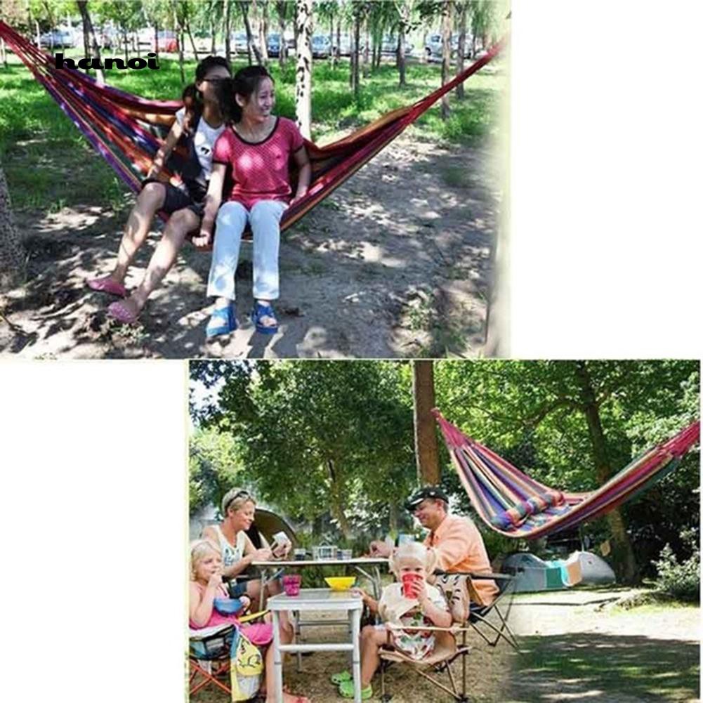 Võng treo cắm trại màu cầu vồng tiện lợi