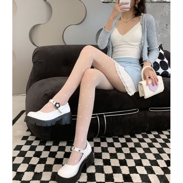 Quần Tất Nữ Mix Trái Tim Như Ảnh Siêu Đẹp