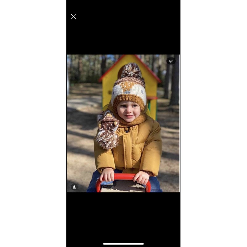 Set khăn mũ cú zara size 6m - 6y