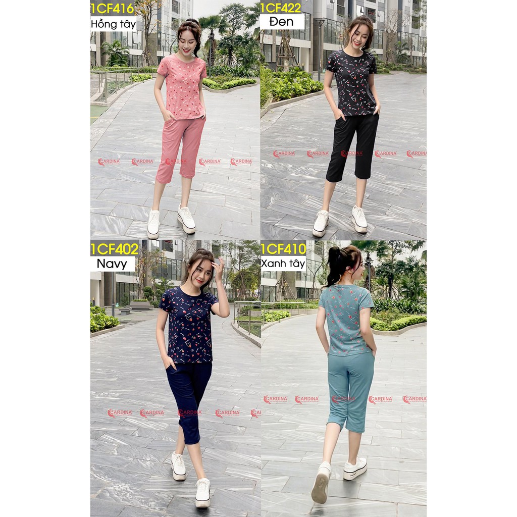 [Mã WAMT2405 giảm 10K đơn 0K] [Hàng hè 2021] Bộ Cotton Nữ Cao Cấp Cardina